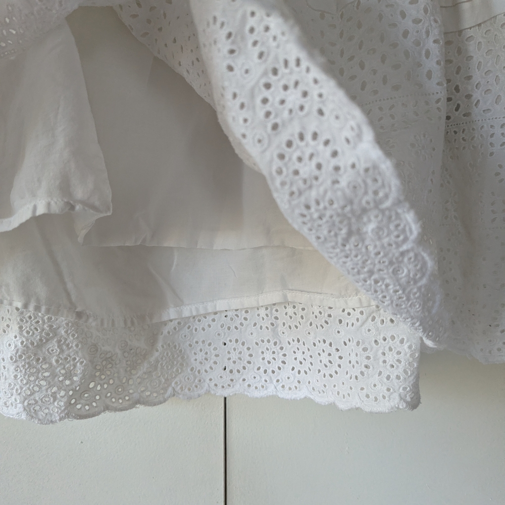 GAP White Embroidered Eyelet Skirt - Picture 3 of 8